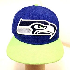 Seattle Seahawks Baseball Cap Big Logo New Era 9Fifty NFL Snapback Adult Hat